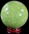 Polished Green Opal Sphere - Madagascar #55067-1